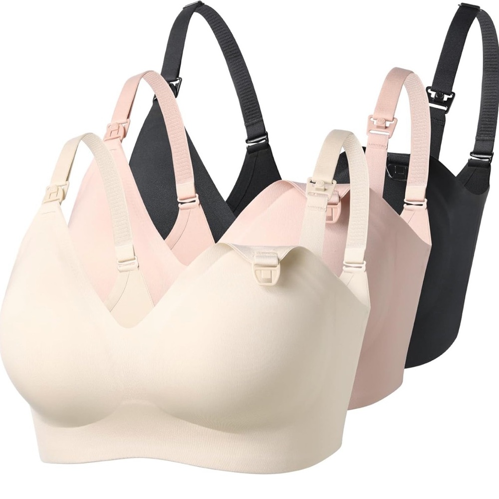 Momcozy Seamless Nursing Bra / Bralette 3 Pack Set Size M